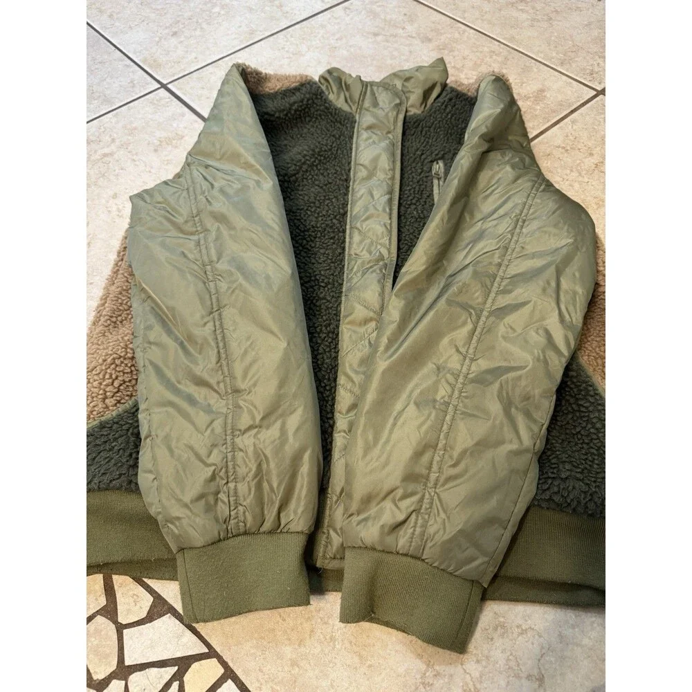 Universal Thread Womens Brown & Green Zip up Retro Hunter Style Jacket Medium - Picture 5 of 10